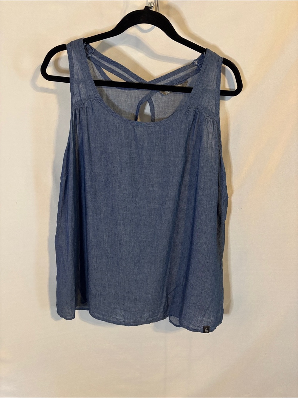 The North Face Chambray Loose Fit Top Size XL Blue